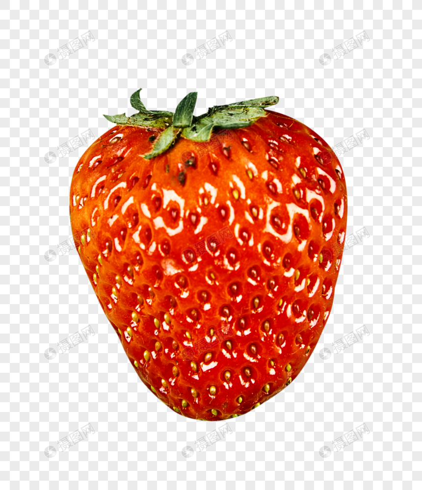 一颗新鲜的草莓图片
