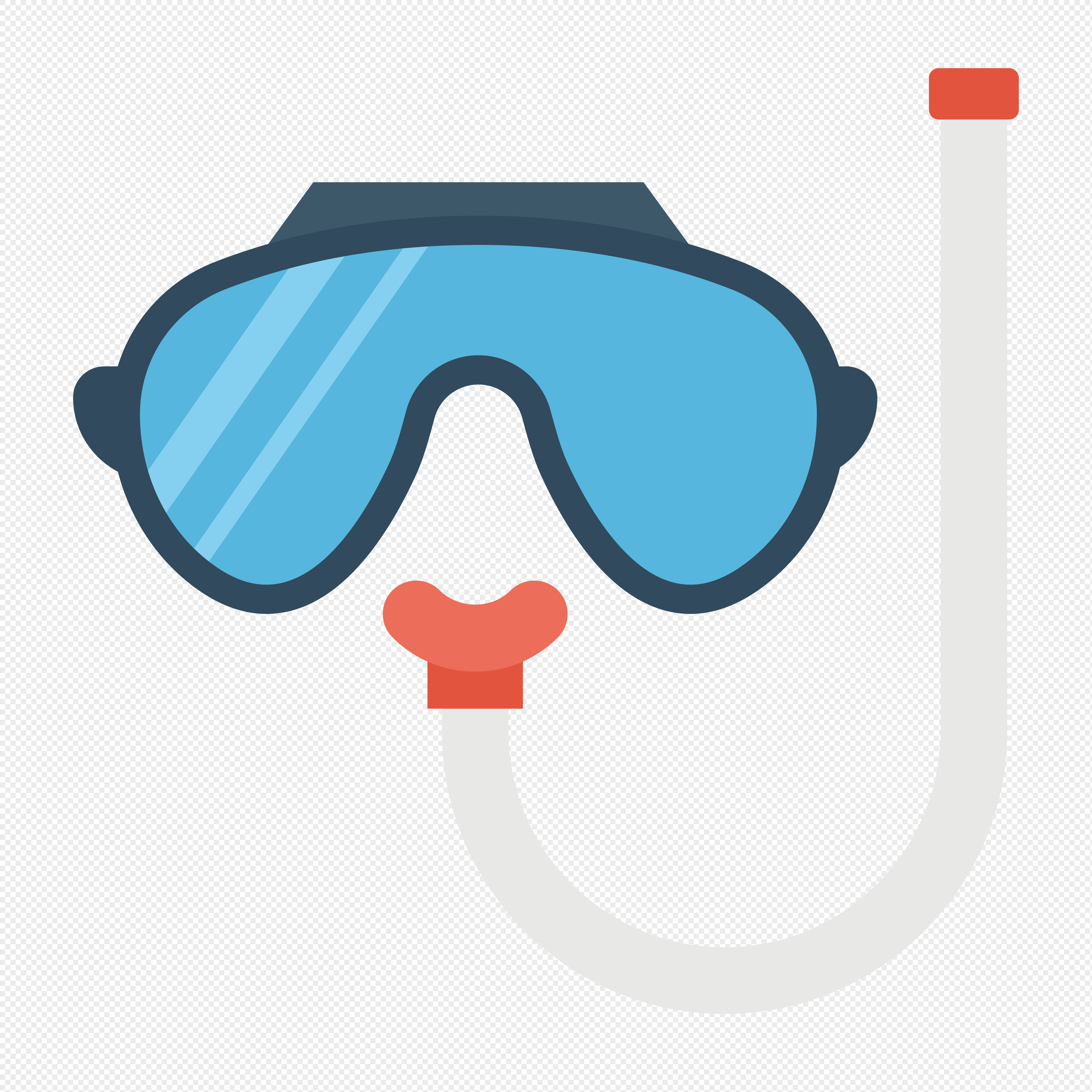 潜水镜填色图标