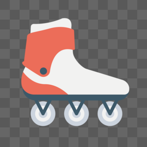 轮滑鞋填色图标高清图片