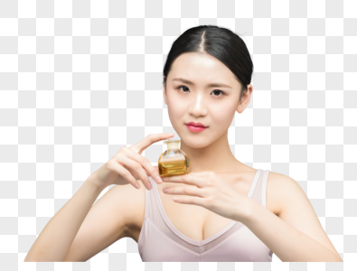 性感美女手持香水图片