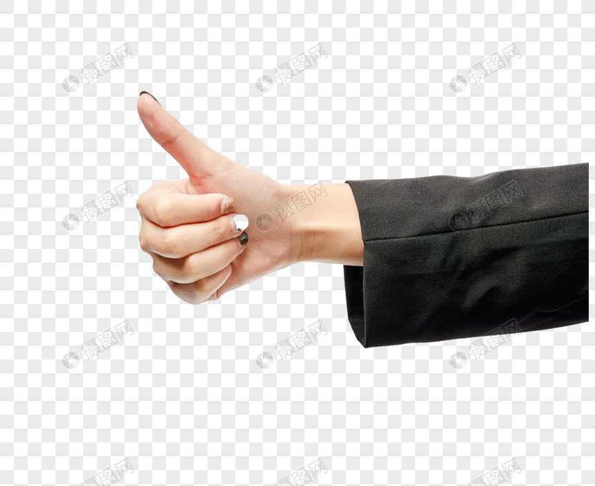商务女性竖姆指动作元素素材下载 正版素材 摄图网