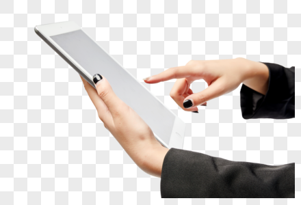 商务女性使用平板电脑动作图片