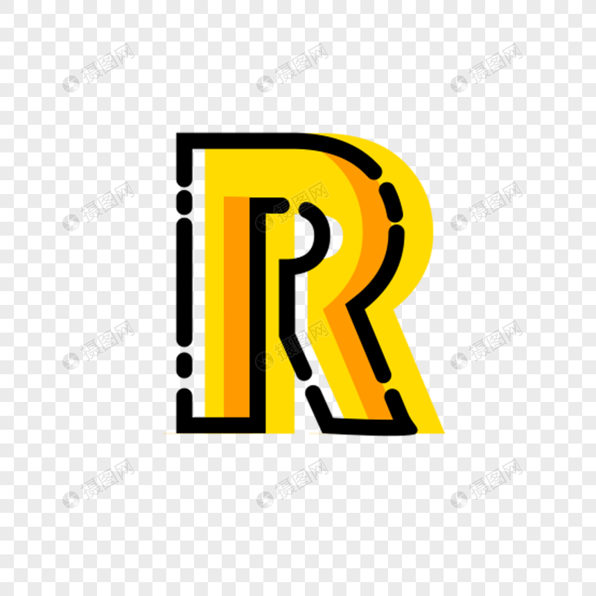 英文字母R字体设计图片