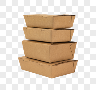 纸盒元素环保饭盒高清图片