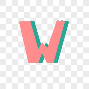 英文字母W字体设计图片