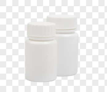 药瓶·白色塑料罐高清图片