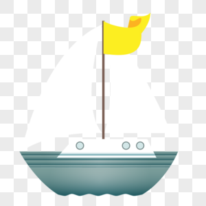 白色帆船图片