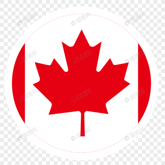 加拿大国旗球体元素图片