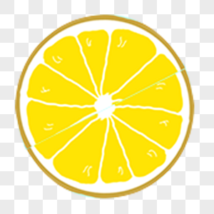 柠檬片黄色柠檬插画高清图片