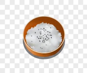 芝麻白米饭元素图片