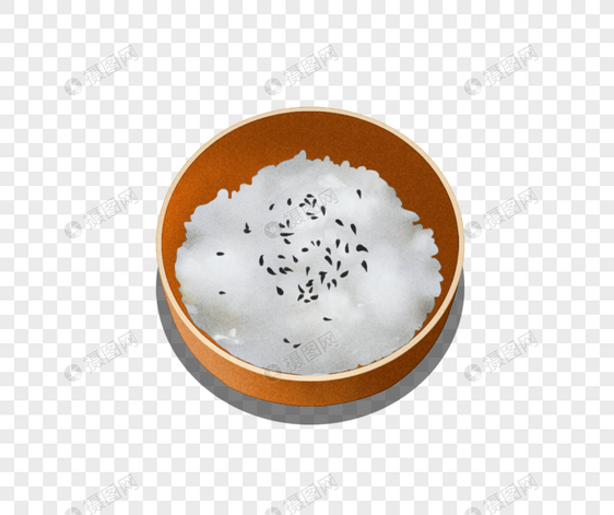 芝麻白米饭元素图片
