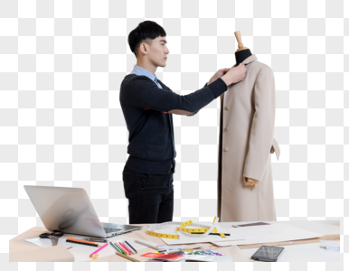 男服装设计师工作状态图片
