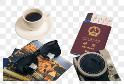 旅游证件眼镜高清图片素材