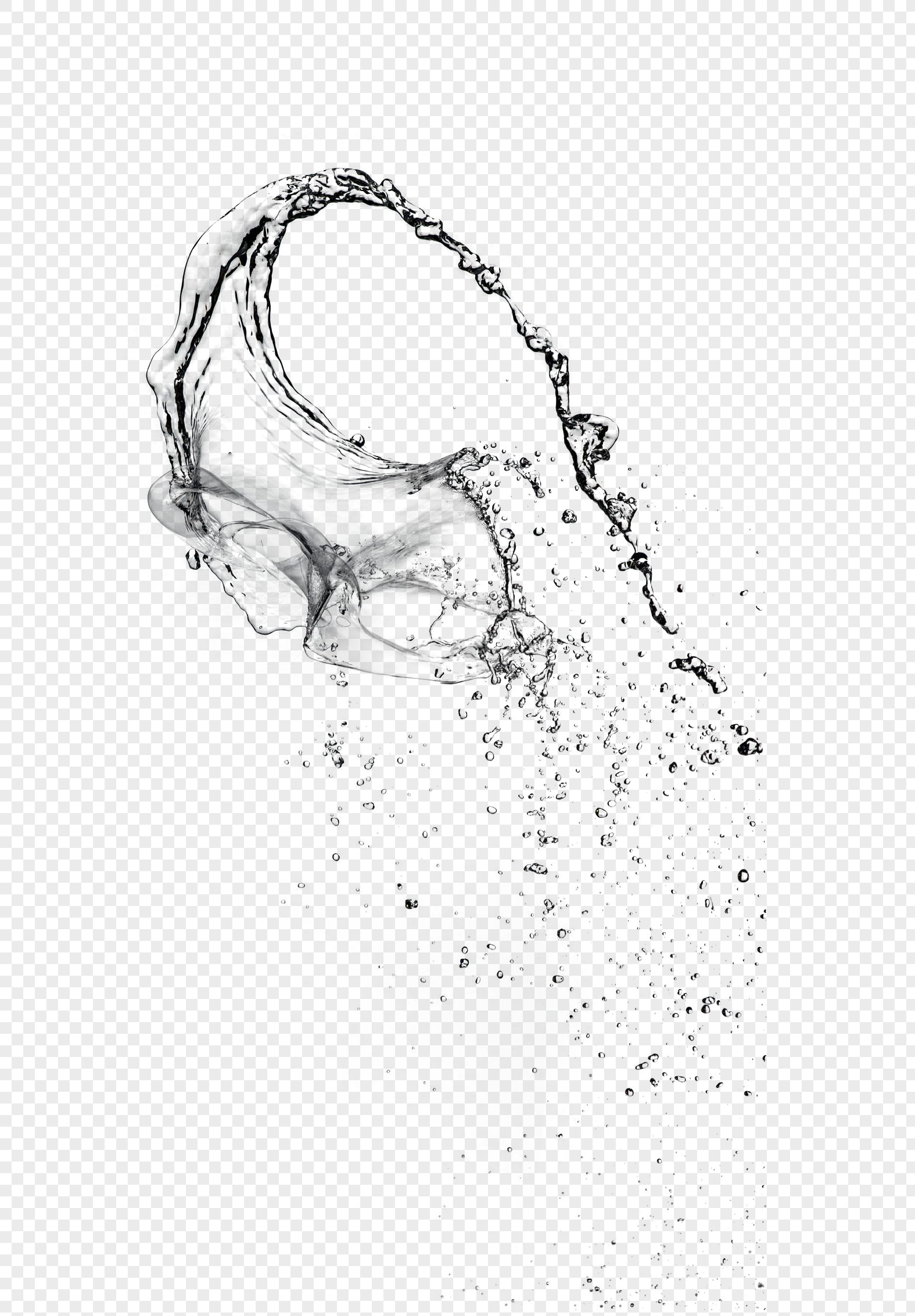 飘洒手绘水滴水珠