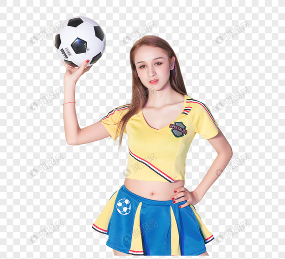活力少女足球宝贝形象图片