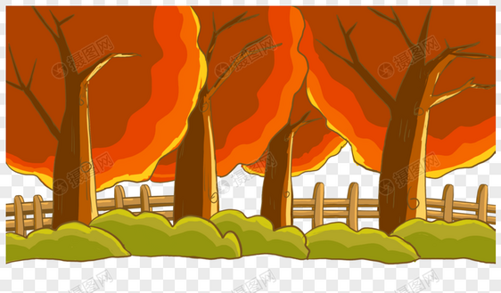 秋季树木背景图片