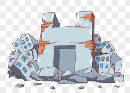 建筑废墟图片素材