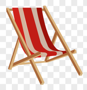 沙滩躺椅ps躺椅素材高清图片