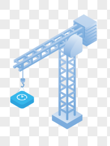 吊车城市矢量元素高清图片