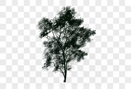 树水墨树一颗树高清图片