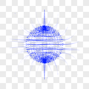 蓝色发光球图片