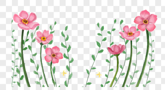粉色花装饰图片