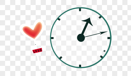 钟表指示牌爱情时间素材高清图片