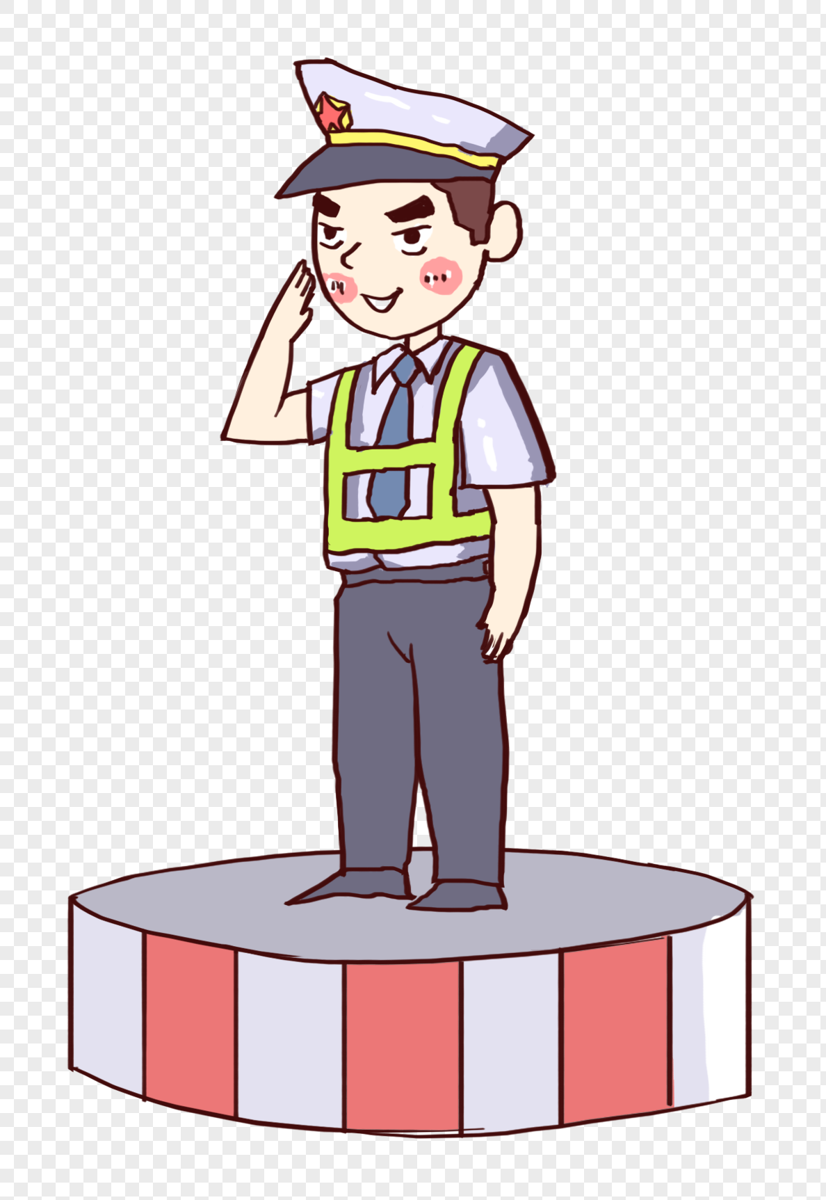 交警卡通全国交通安全日