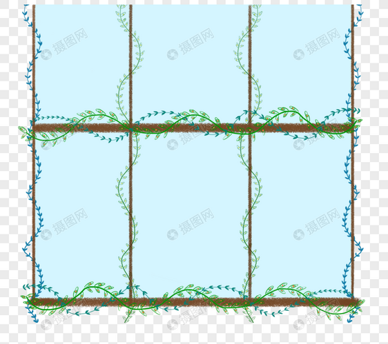 窗户花藤图片
