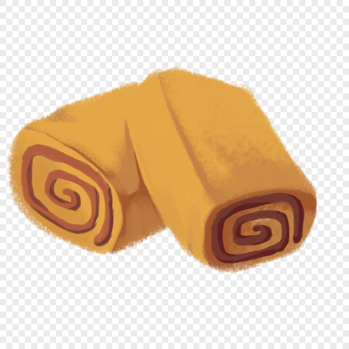 豆腐卷手绘插画高清图片素材