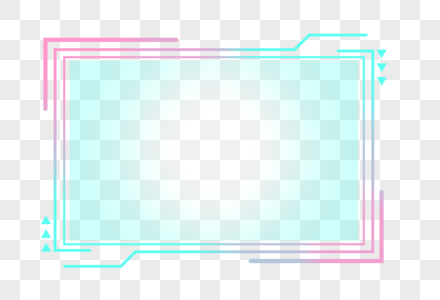 现代科技渐变发光边框高清图片