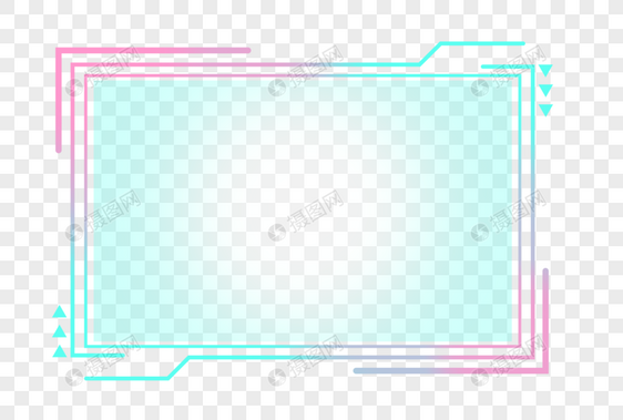 现代科技渐变发光边框图片