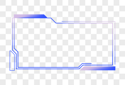 蓝紫色渐变发光现代几何方形科技图片