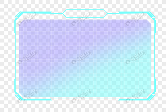 现代科技渐变发光边框图片