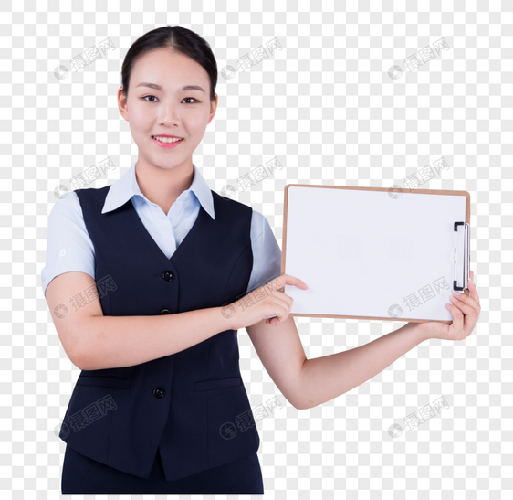展示白板板夹的职业女性图片