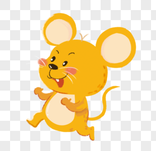 可爱黄色小老鼠图片
