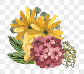 手绘花卉装饰图片