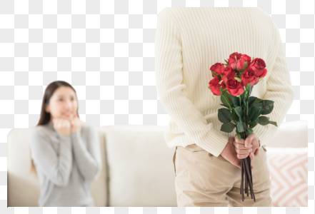 男生送女生玫瑰花图片
