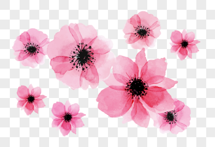 手绘花朵背景装饰图片