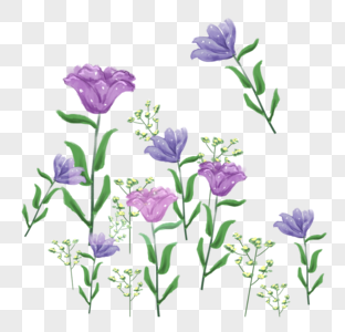 小清新紫色花朵背景图片