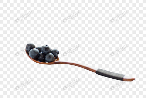 装蓝莓的勺子图片