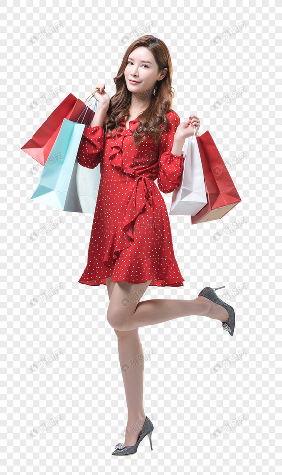 时尚女性消费购物图片