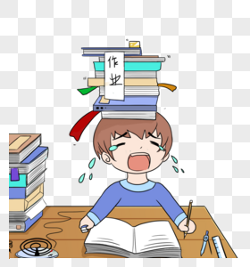 老年学习作业压力素材