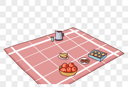 老师与食物野餐垫与食物素材