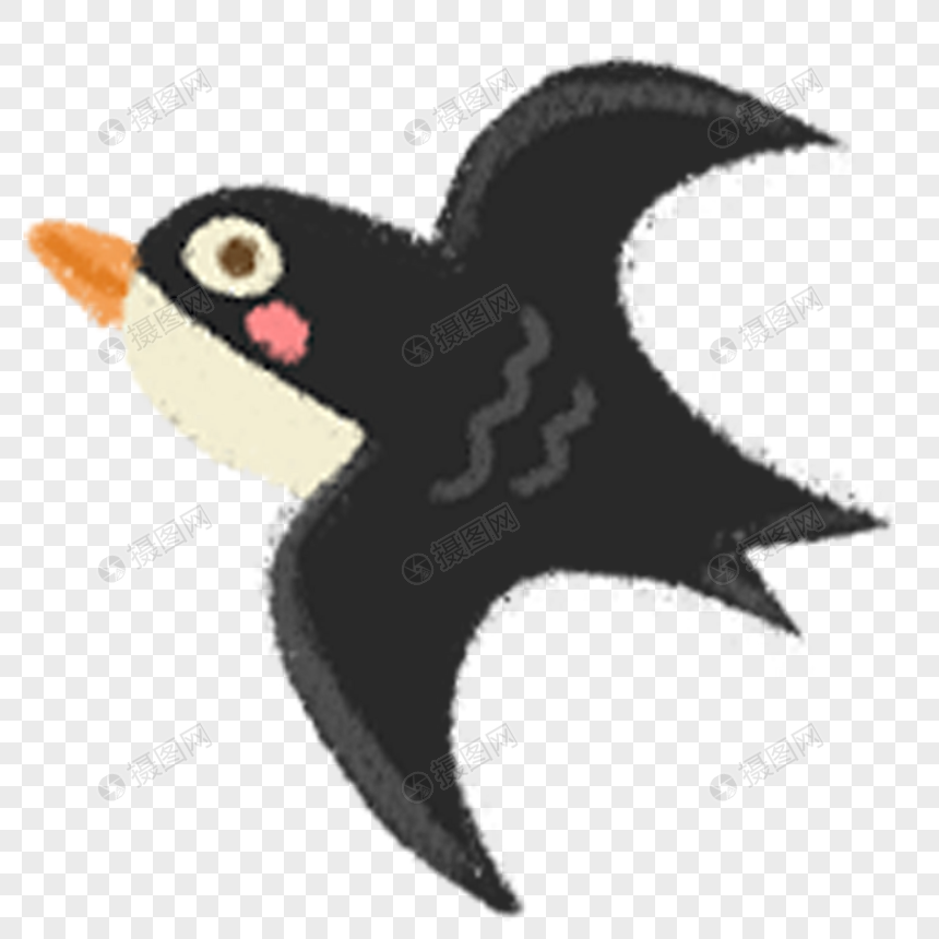 免抠元素 手绘/卡通元素 燕子.psd