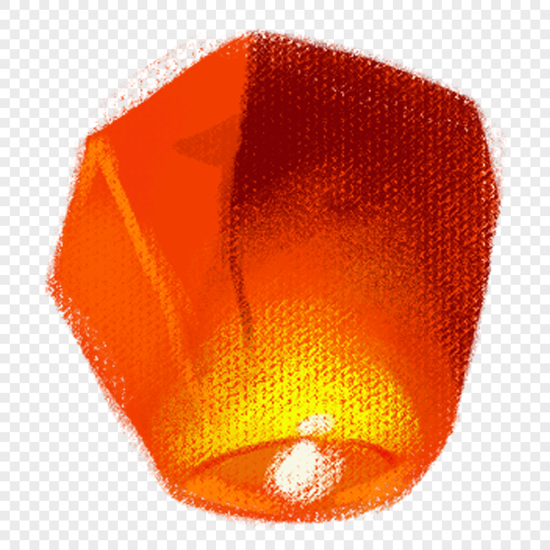 免抠元素 手绘/卡通元素 孔明灯.psd