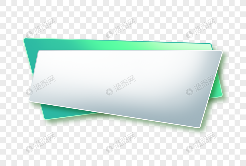 标题框绿色元素素材下载 正版素材 摄图网