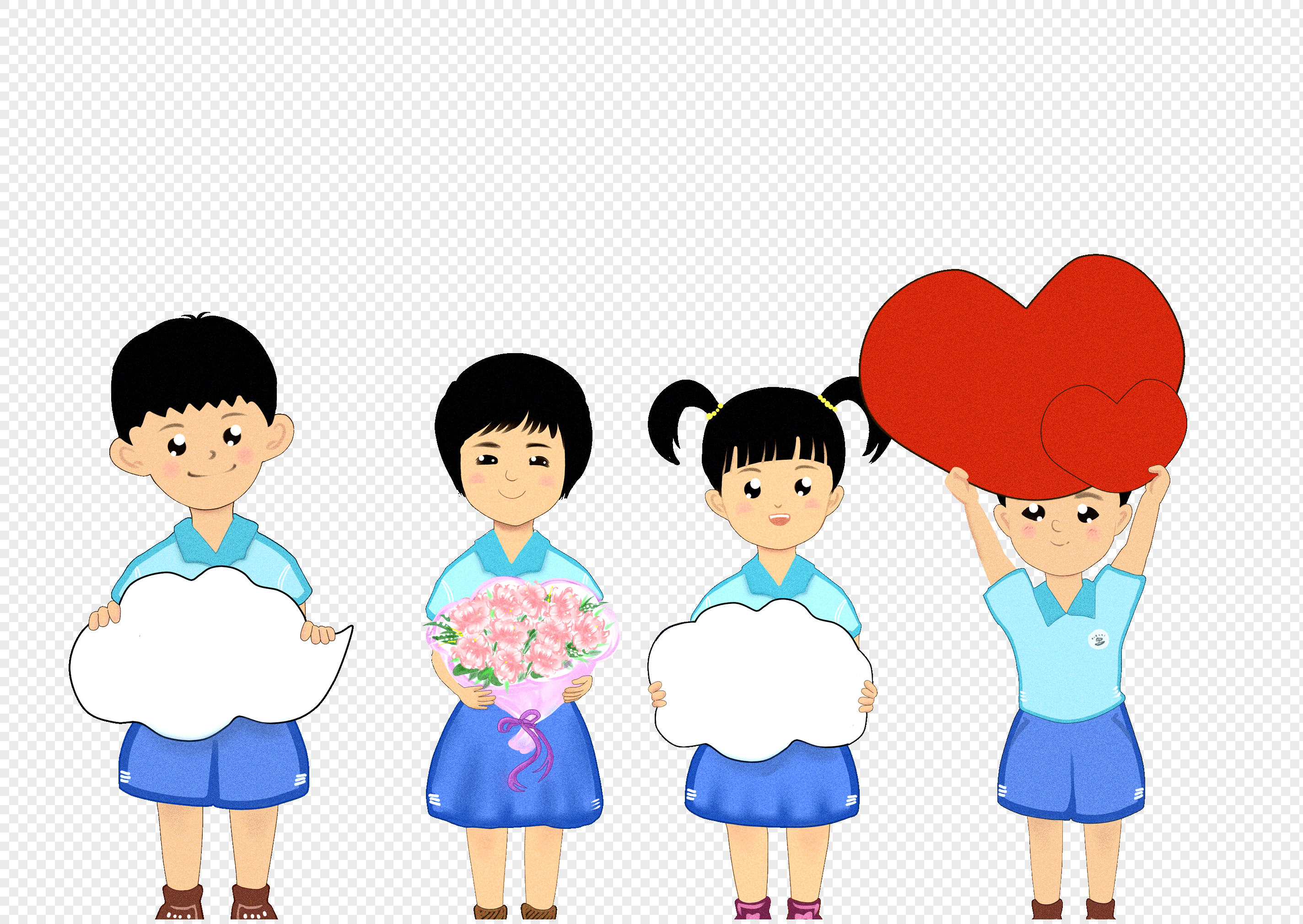 手绘/卡通元素 校服小学生.png
