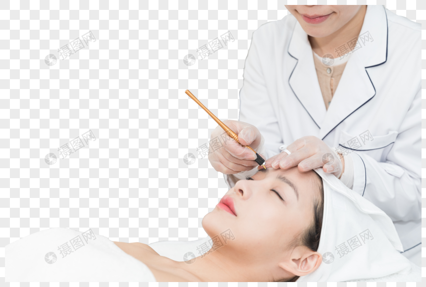 美容师给年轻美女纹眉元素素材下载 正版素材 摄图网 美容师给年轻美女纹眉元素素材下载 正版素材 摄图网