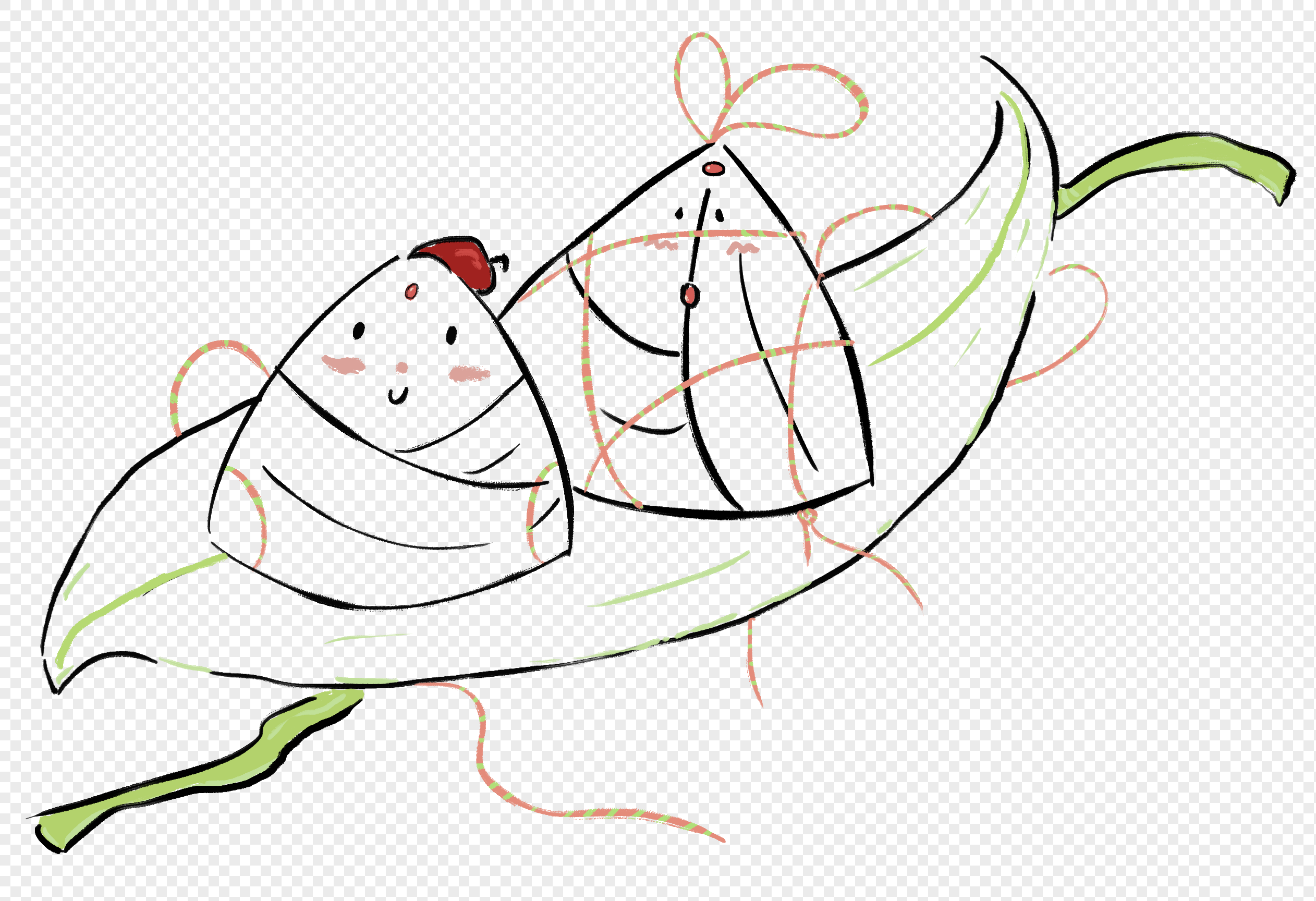 手绘/卡通元素 粽子.psd